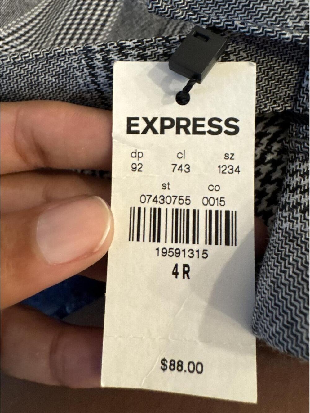 Express Black/White/Grey Dress Pants - Picture 4 of 4
